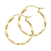14K Gold Curled Hoops