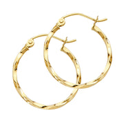 14K Gold Curled Hoops