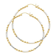 14K Gold Curled Hoops