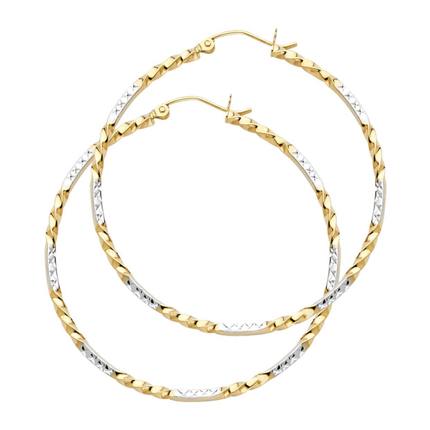 14K Gold Curled Hoops
