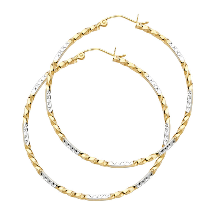 14K Gold Curled Hoops