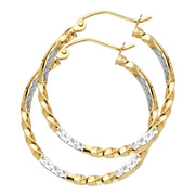 14K Gold Curled Hoops