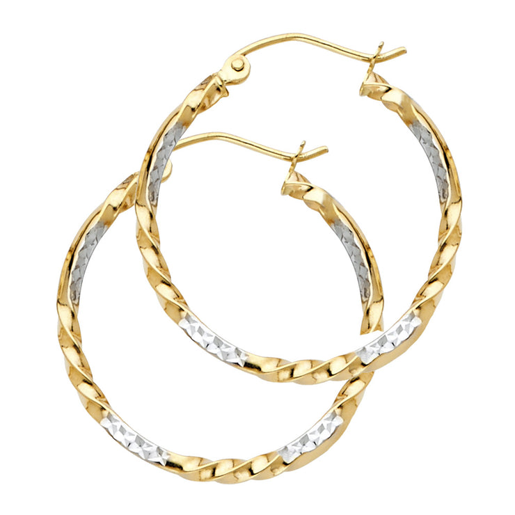 14K Gold Curled Hoops