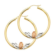 14K Gold Guadalupe Hoops