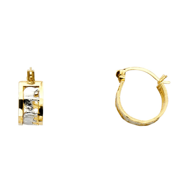 14K Gold Elephant Hoops