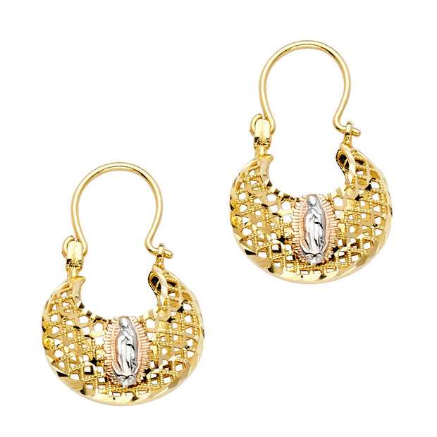 14K Gold Guadalupe Basket Earrings