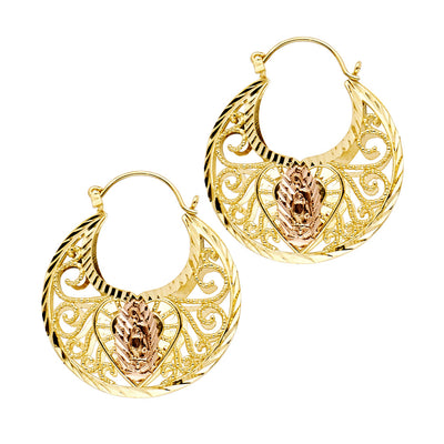 14K Gold Guadalupe Basket Earrings