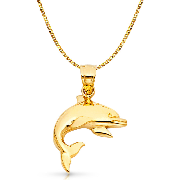 Dolphin Tail Swarovski Crystal Pendant Silver Necklace – Mystic Flavia