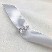 Three Stone Princess Cut Engagement Ring