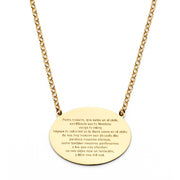 14K Gold Lord Spanish Prayer Necklace in Spanish - 17+1'