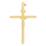 14K Gold Crucifix Cross Religious Pendant