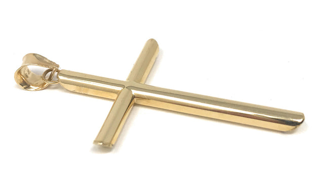 14K Gold Cross Pendant with 2.3mm Figaro 3+1 Chain