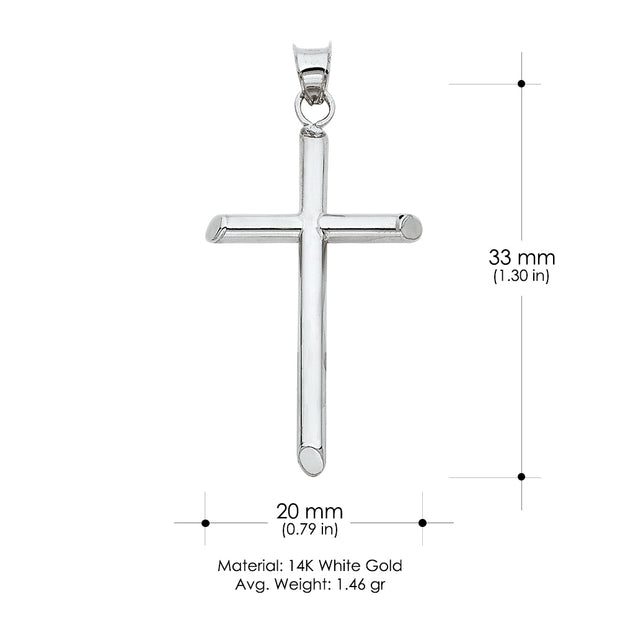 14K Gold Cross Religious Pendant