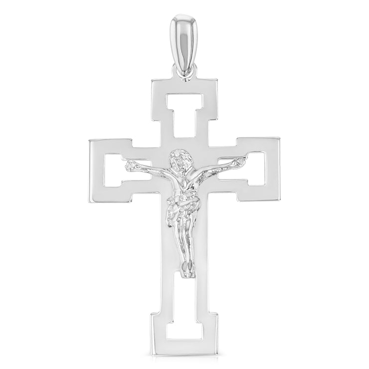 14K Gold Religious Crucifix Charm Pendant