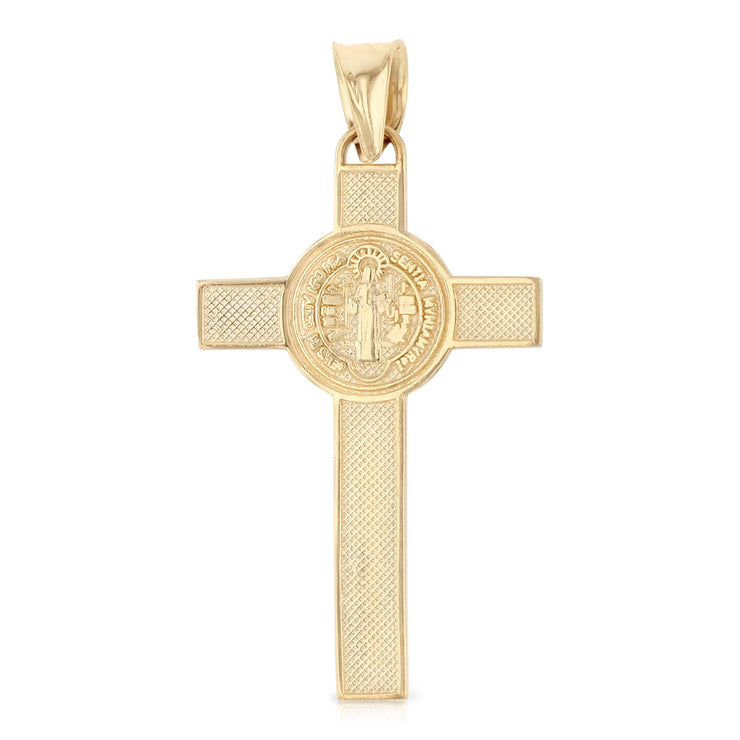 14K Gold Jesus Crucifix Cross Religious Pendant