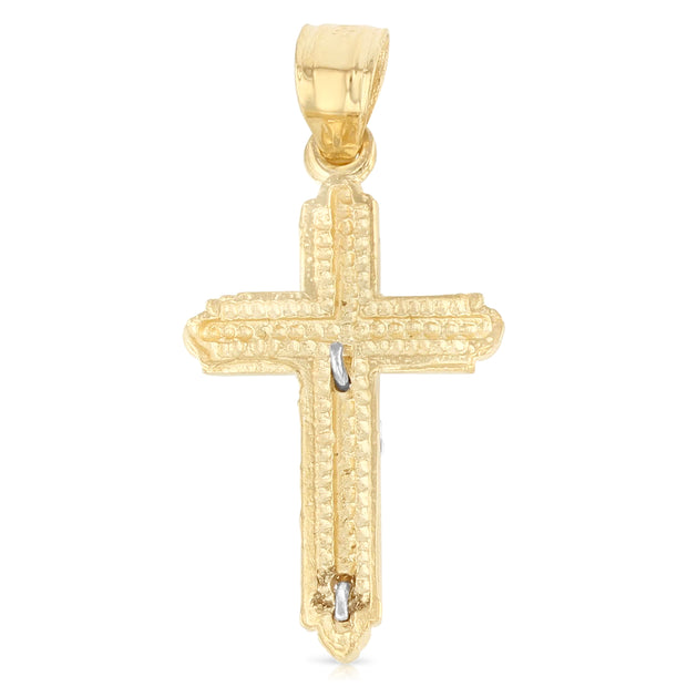 14K Gold Jesus Crucifix Cross Religious Pendant