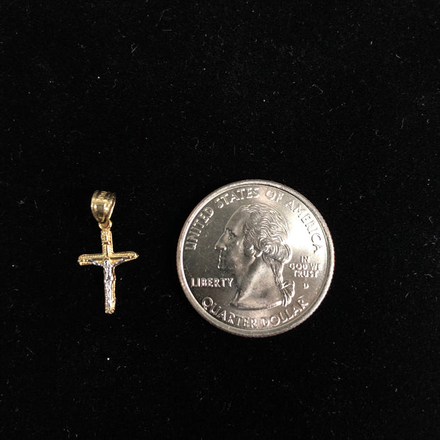 14K Gold Jesus Crucifix Cross Religious Pendant