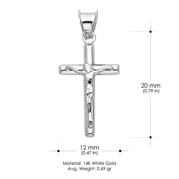 14K Gold Jesus Crucifix Cross Religious Pendant