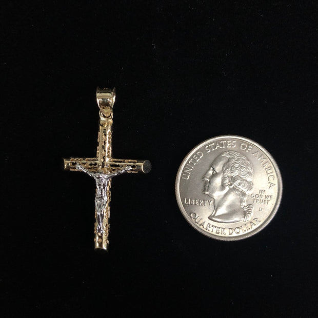 14K Gold Jesus Crucifix Cross Religious Pendant