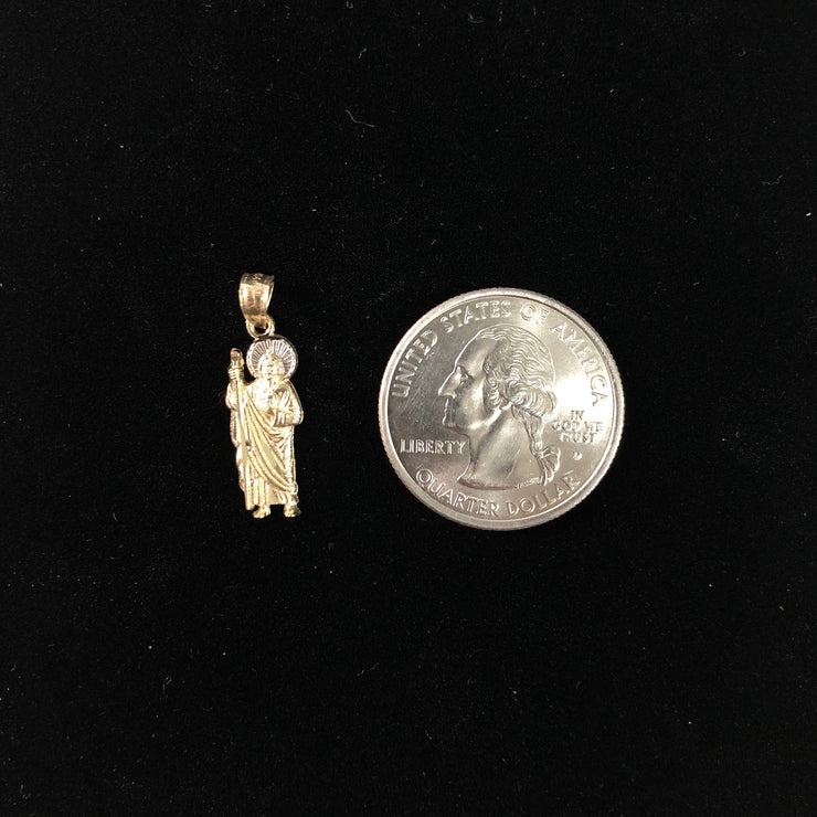 14K Gold Jesus Religious Charm Pendant