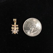 14K Gold Jesus Crucifix Cross of Caravaca Religious Pendant