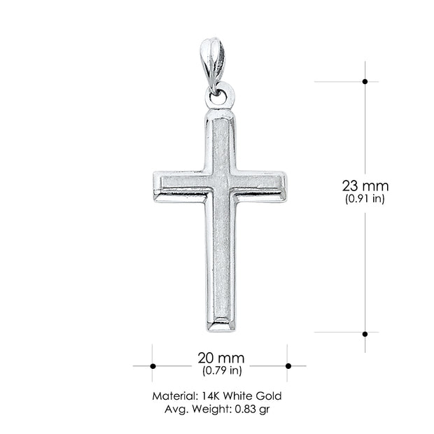 14K Gold Cross Religious Pendant