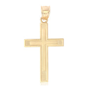 14K Gold Cross Religious Pendant