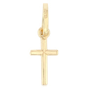 14K Gold Crucifix Cross Pendant with 1.6mm Figaro 3+1 Chain