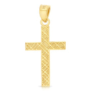 14K Gold Cross Religious Pendant