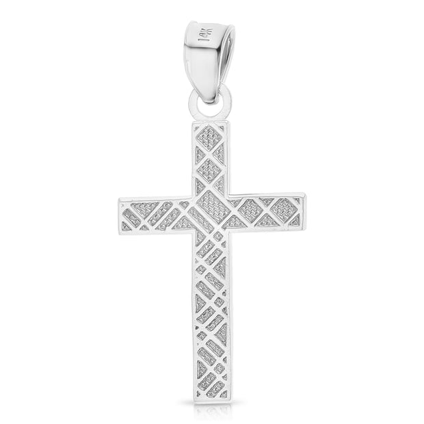 14K Gold Cross Religious Charm Pendant with 1mm Box Chain Necklace