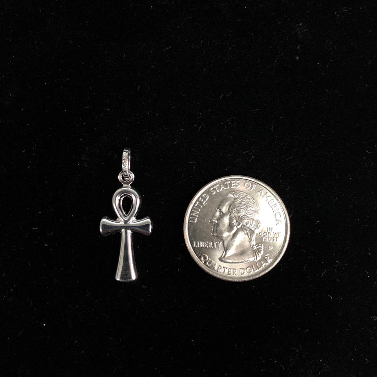 14K Gold Egyptian Ankh Cross Religious Pendant
