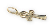 14K Gold Egyptian Ankh Cross Pendant with 0.9mm Singapore Chain