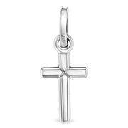 14K Gold Plain Cross Religious Pendant