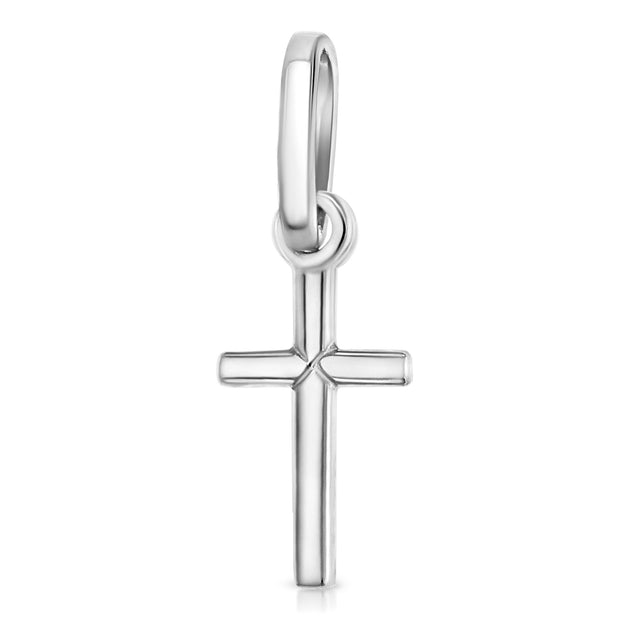 14K Gold Plain Cross Religious Pendant