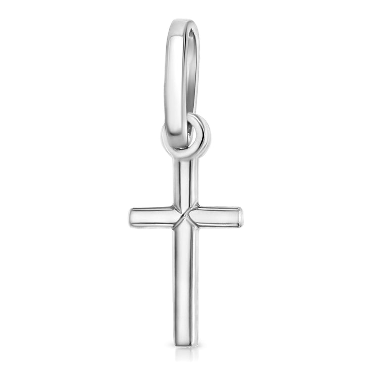 14K Gold Plain Cross Religious Pendant