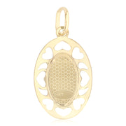 14K Gold Guadalupe Enamel Religious Pendant