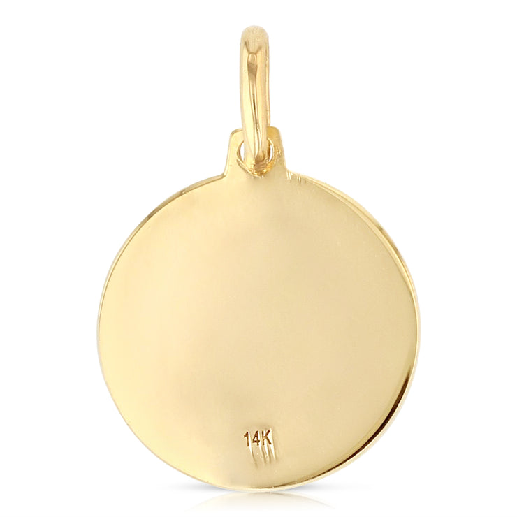 14K Gold St. Jude Thaddeus Religious Pendant