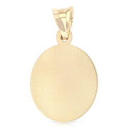 14K Gold Guadalupe Stamp Pendant with 2.1mm Valentino Chain