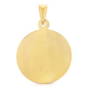 14K Gold Guadalupe Stamp Pendant with 3.3mm Valentino Star Chain