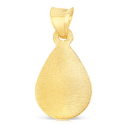 14K Gold Guadalupe Stamp Pendant with 1.5mm Valentino Chain