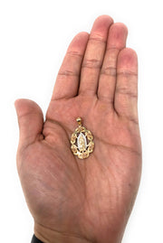 14K Gold Religious Guadalupe Charm Pendant