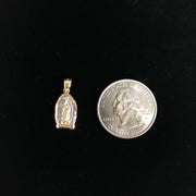 14K Gold Guadalupe Pendant with 1.5mm Valentino Chain