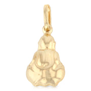 14K Gold Plain Buddha Charm Pendant