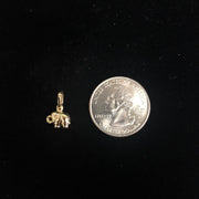 14K Gold Elephant Strength & Luck Charm Pendant