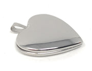 14K Gold Engraved Fancy Heart Locket Charm Pendant