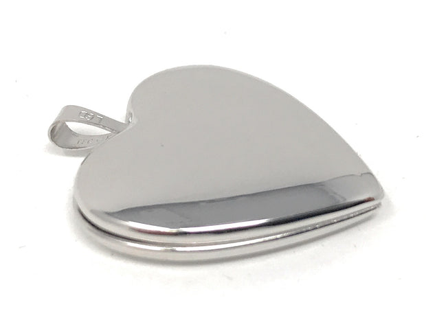 14K Gold Engraved Fancy Heart Locket Charm Pendant