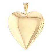 14K Gold Engraved Heart 'I Love You' with Enamel Rose Flower Locket Charm Pendant with 1.5mm Flat Open Wheat Chain Necklace