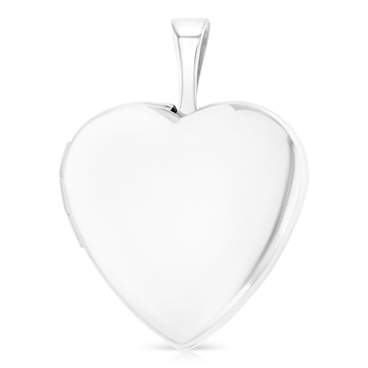 14K Gold Heart Locket Pendant with 1.2mm Singapore Chain