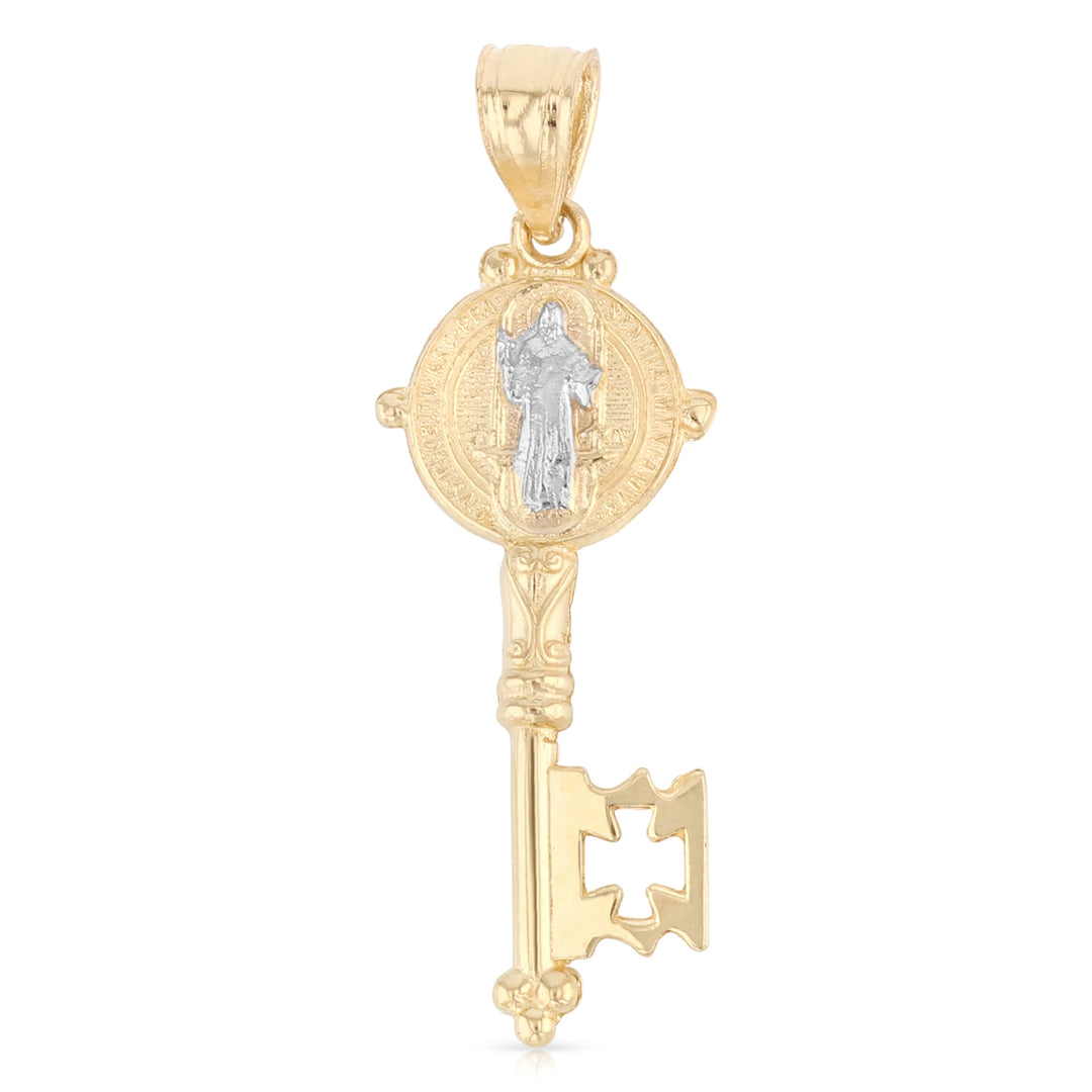 Charm America Key To Success Charm - 14K Solid Gold, 1.2 Inch, Made In USA