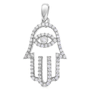 14K Gold Evil Eye CZ Charm Pendant